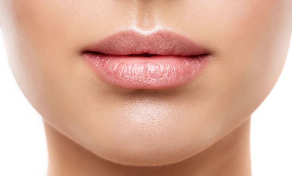 a woman with plump lips